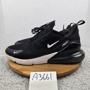 Nike Mens 13 Air Max 270 Black White Low Top Casual Daily Sneaker AH8050-002